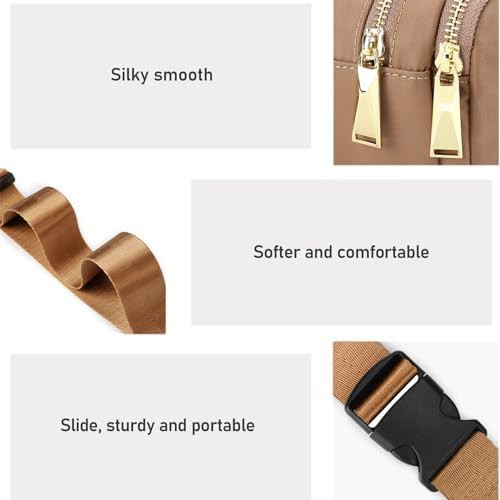 Brown belt bag 5 zipper pockets — photo 4