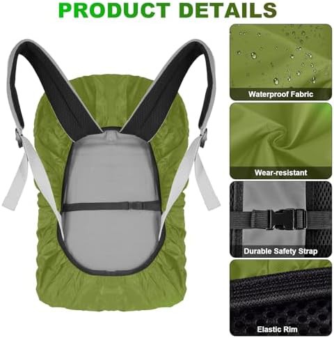 2 Pack Waterproof Rain Cover for Backpack — photo 3