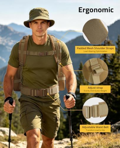 CVLIFE tactical military army rucksack tan — photo 5