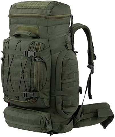 Large tactical camping frame backpack