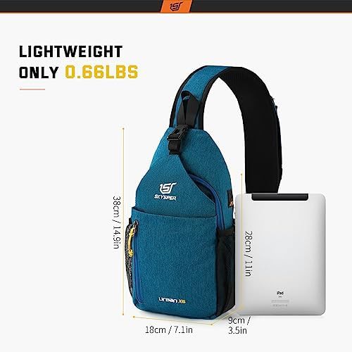 Blue ultralight sling backpack for travel — photo 5
