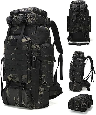 Water repellent tactical hiking backpack 70l