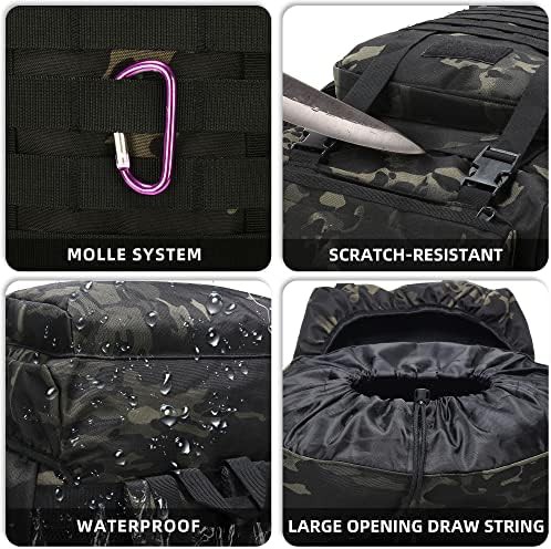 Water repellent tactical hiking backpack 70l — photo 4