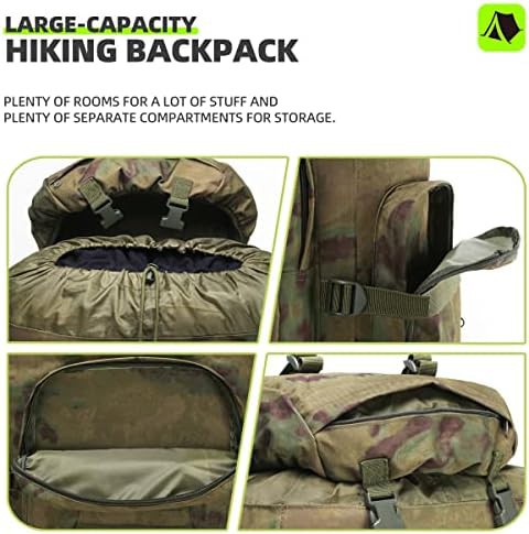 Molle military camping backpack 100l — photo 3