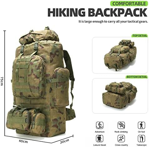 Molle military camping backpack 100l — photo 5