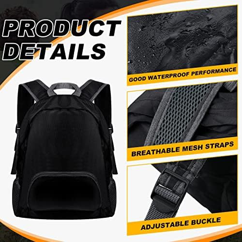 Black foldable lightweight backpacks 12 pack — photo 3