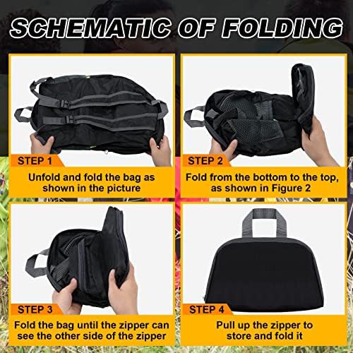 Black foldable lightweight backpacks 12 pack — photo 5