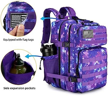 Purple camo tactical assault rucksack 45L — photo 5