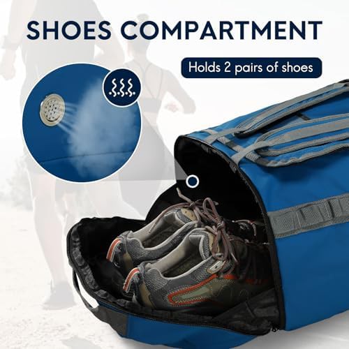 Water repellent collapsible duffel backpack 50L — photo 4