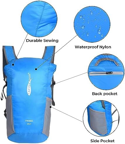 Blue Roll Top Water Resistant Daypack 15L — photo 3