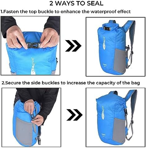 Blue Roll Top Water Resistant Daypack 15L — photo 4