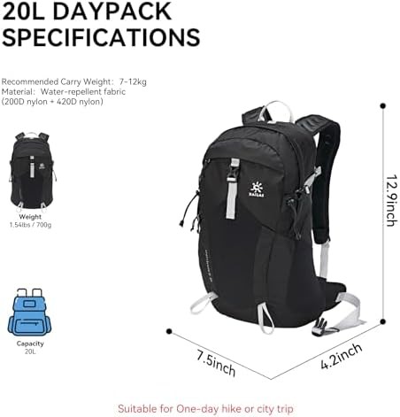 Hurricane Black Trekking Daypack 20L Size — photo 5