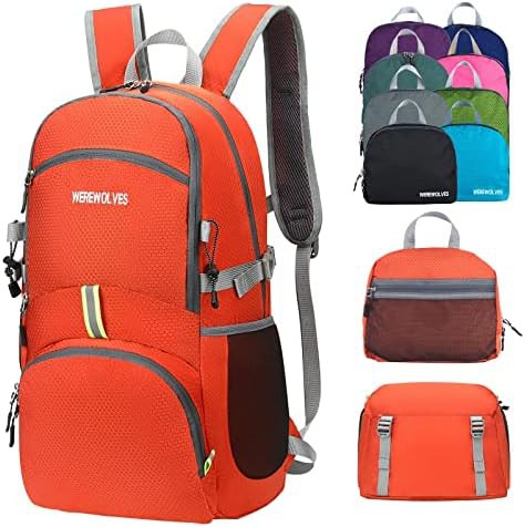 Orange 35l ultralight hiking daypack