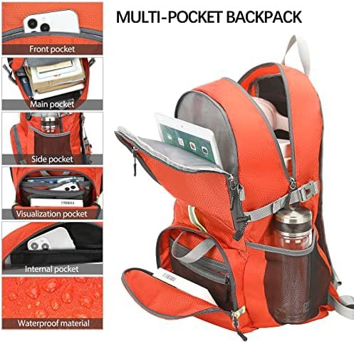 Orange 35l ultralight hiking daypack — photo 4