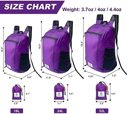 Purple ultralight hiking daypack 16L — photo 3