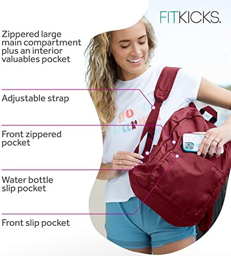 Burgundy foldable travel pack — photo 3