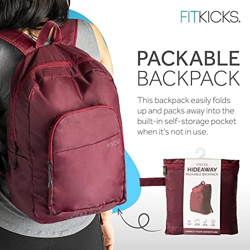 Burgundy foldable travel pack — photo 4