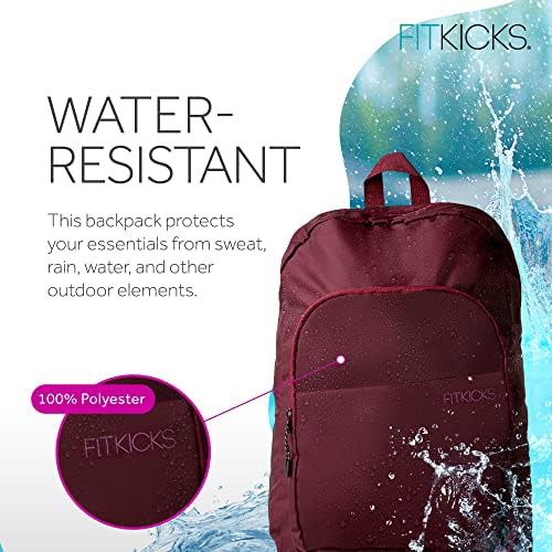 Burgundy foldable travel pack — photo 5