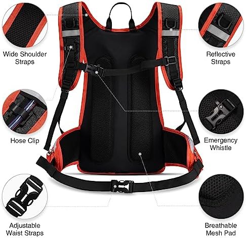 Insulated orange running hydration daypack — photo 5