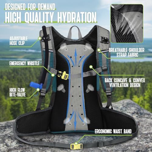 Ultralight 15L hiking pack with 3L bladder — photo 4