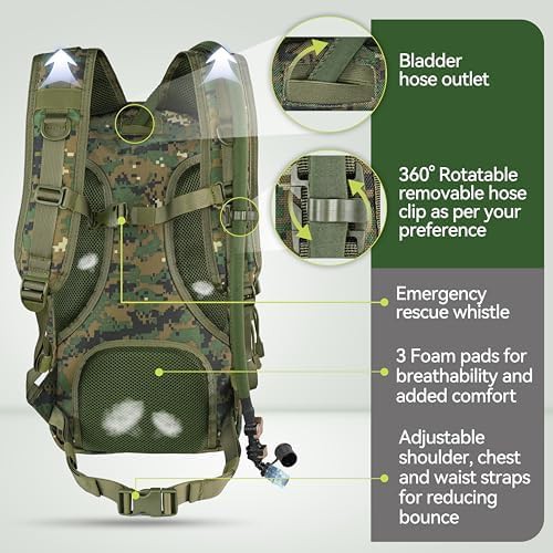 Digital woodland backpacking hydration pack — photo 5