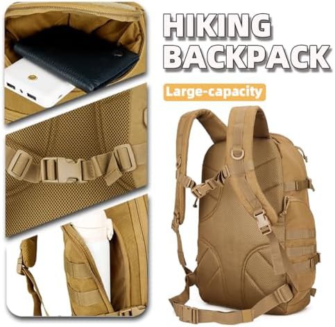 45L tactical molle backpack khaki — photo 3
