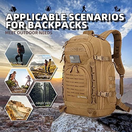 45L tactical molle backpack khaki — photo 5