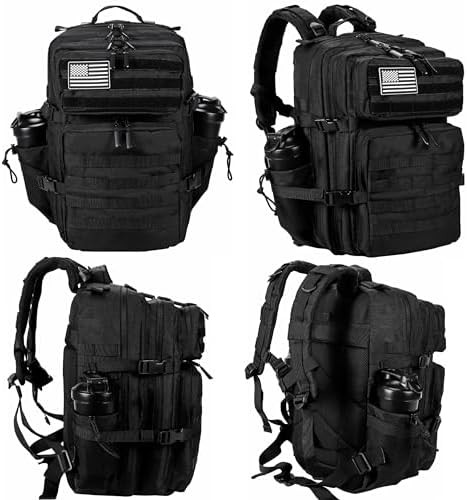 Black tactical MOLLE rucksack 45L — photo 3