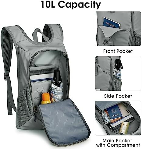 Small ultralight travel hiking backpack 10l — photo 4