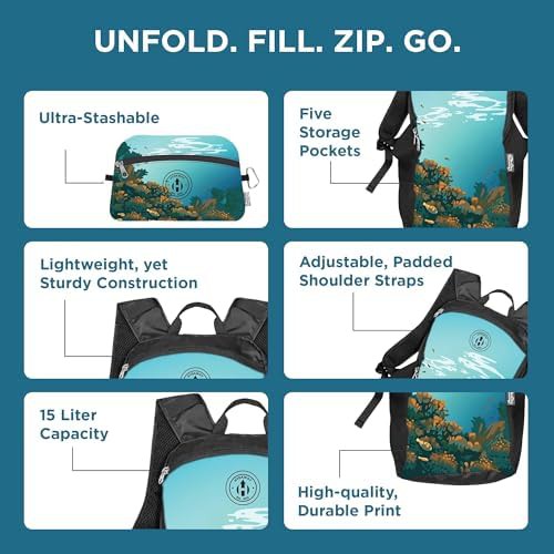 Collapsible Travel Daypack 15L for Men and Kids — photo 4