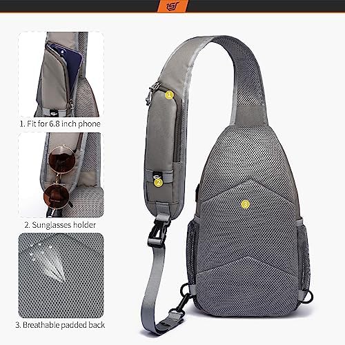Khakigrey sling crossbody pack for hiking — photo 3