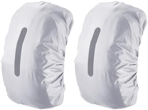 Waterproof backpack rain cover two pack silver