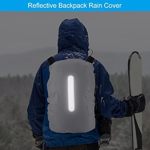 Waterproof backpack rain cover two pack silver — photo 4