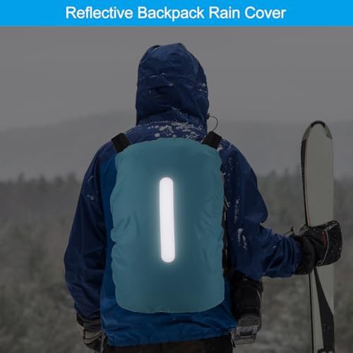 Waterproof backpack rain cover light blue — photo 4
