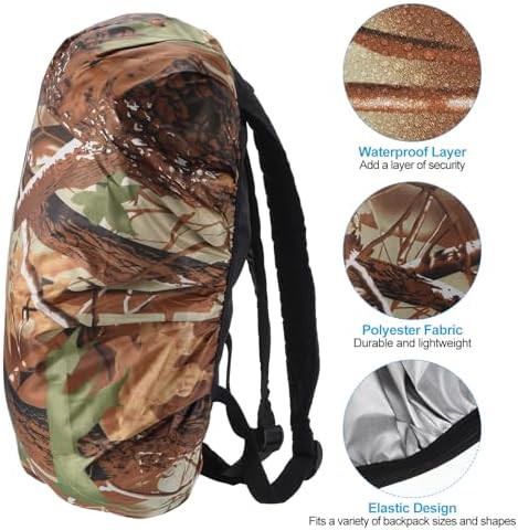Waterproof rucksack cover two pack leaf camo — photo 3