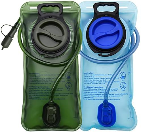 Blue hiking hydration bladder 2l two pack