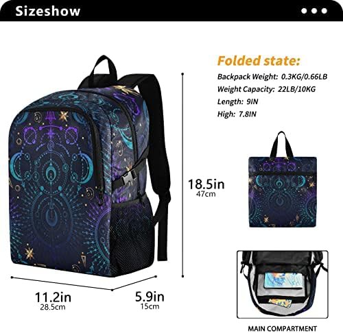 Moon star witchy blue packable daypack — photo 3