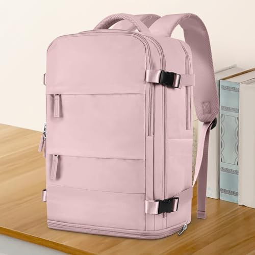 Pink purple waterproof hiking backpack for outdoor sports — photo 3