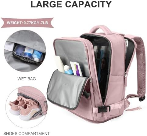 Pink purple waterproof hiking backpack for outdoor sports — photo 5