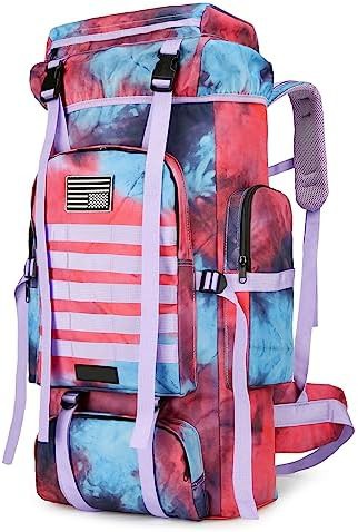 70l molle camping backpack green