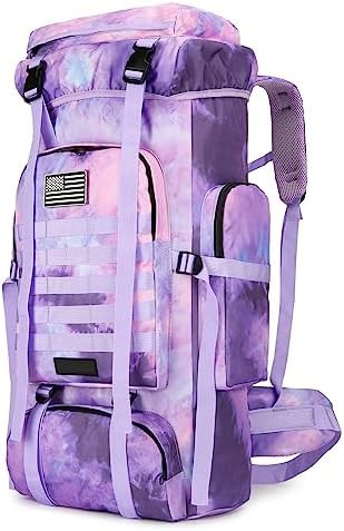 70l military camping backpack black