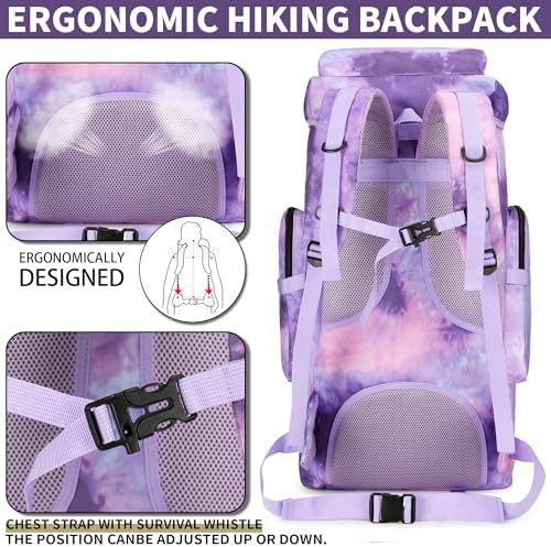 70l military camping backpack black — photo 4