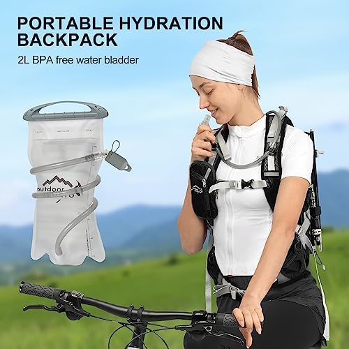Black 20l hydration backpack with rain cover — photo 5
