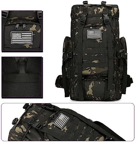 45L black waterproof travel daypack — photo 3
