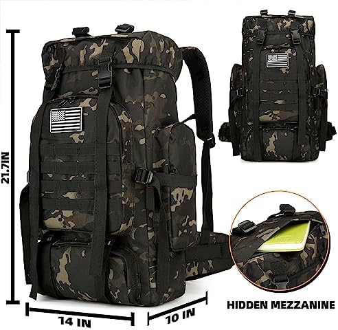 45L black waterproof travel daypack — photo 4