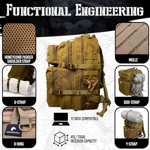 Dune Brown Elite Tactical Backpack 45L — photo 4