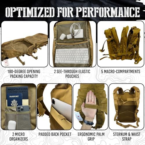 Dune Brown Elite Tactical Backpack 45L — photo 5