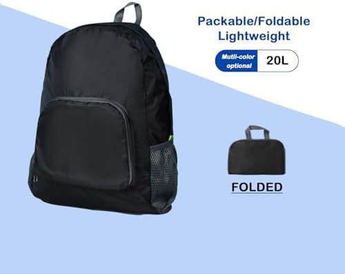 Black 20L lightweight hiking daypack — photo 3