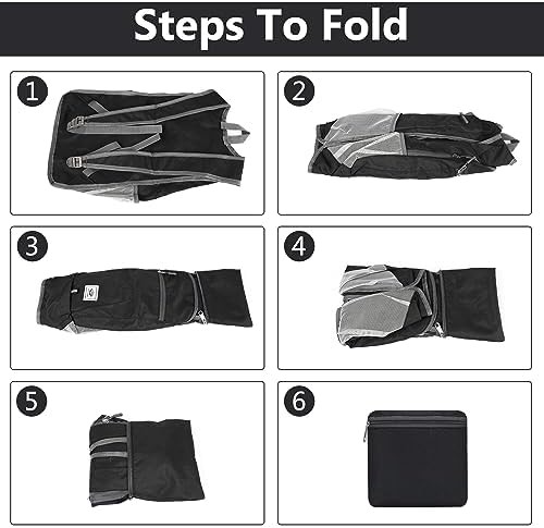 Black foldable 15l hiking backpack — photo 5