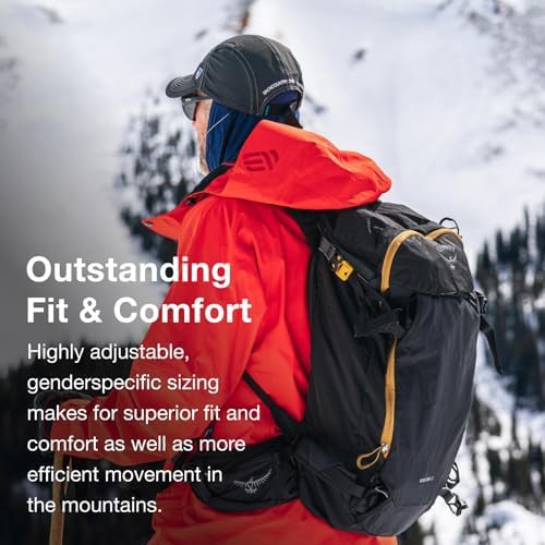 Black mens ski snowboard pack 22L — photo 4